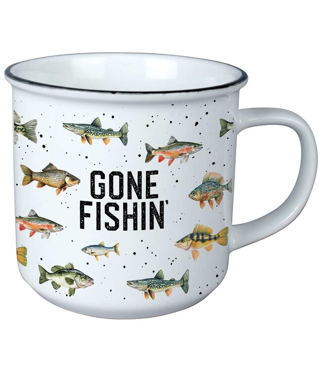 Gone Fishin' Vintage Mug