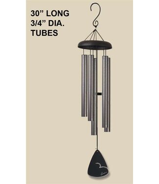 Carson Home & Gift Chime 30" Pewter Fleck