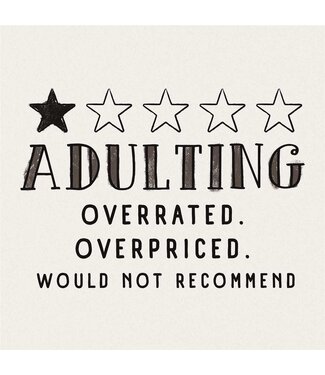 Carson Home & Gift Coaster 4" Sq Adulting