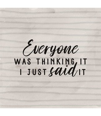 Carson Home & Gift Coaster 4" Sq Thinking It