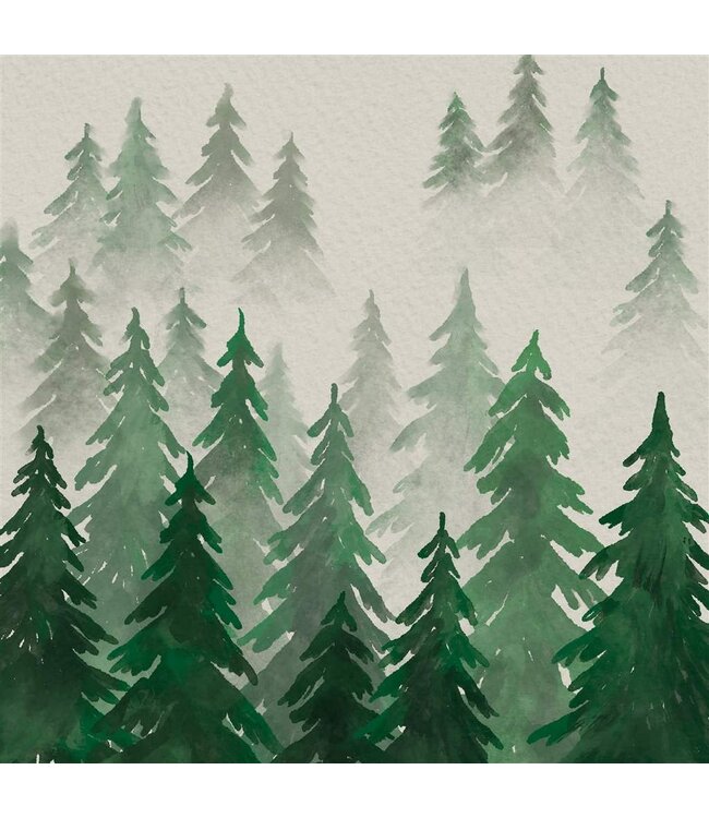 Coaster 4" Sq Tree Pattern