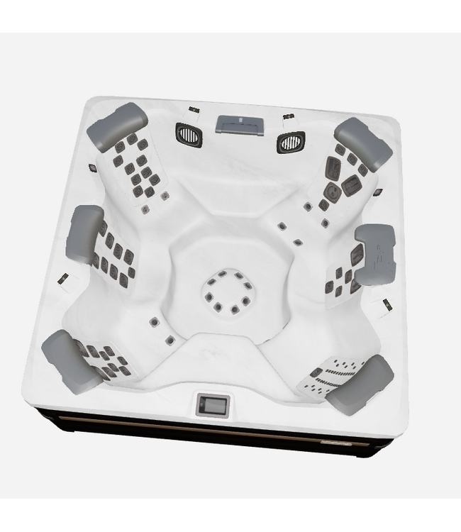 Bullfrog Spas A8 Select - Platinum/Ebony w Timber Accent