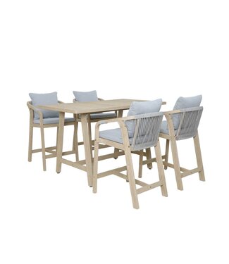 My Patio ARUBA 5PC Acacia Bar Height Dining Set