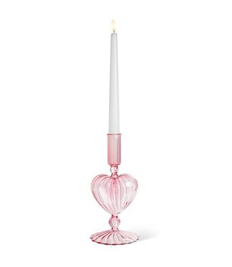Abbott Collection Heart Taper Holder - Pink