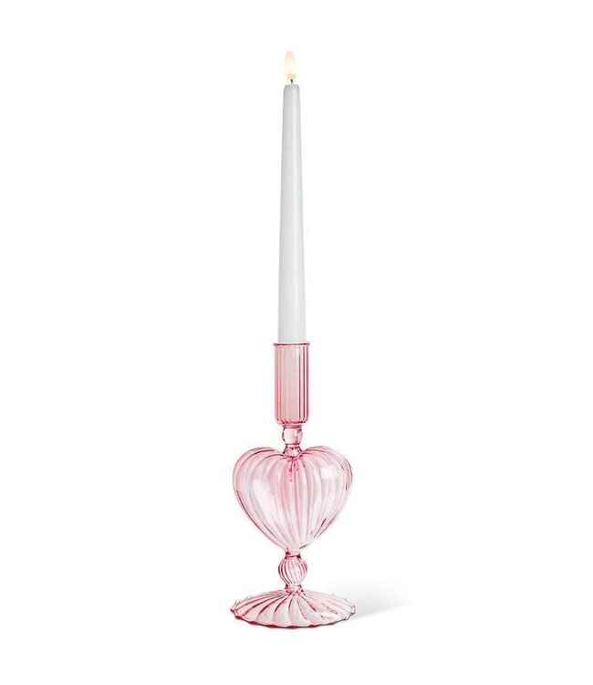 Heart Taper Holder - Pink