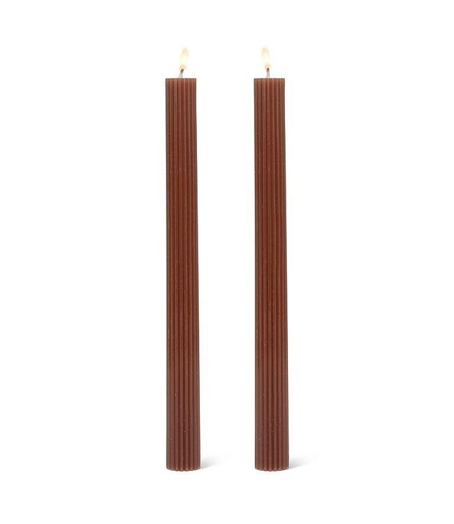Ridged Taper 2pk - Brown