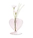 Abbott Collection Optic Heart Pedestal Vase - Pink