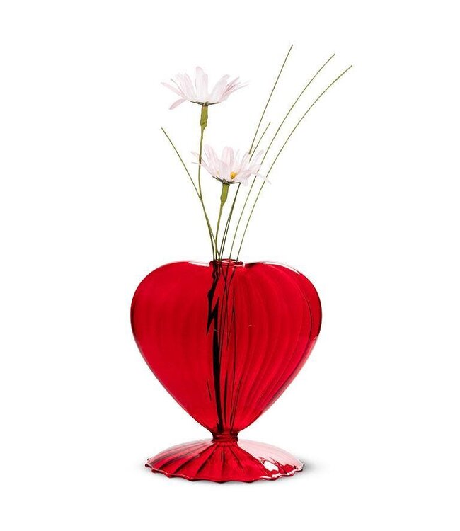 Optic Heart Pedestal Vase