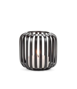 Abbott Collection Small Ribbed Candleholder - Black