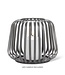 Abbott Collection Small Cage Lantern with LED Candle - Grey