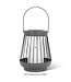 Abbott Collection Spoke Lantern with LED Candle - Grey