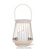 Spoke Lantern with LED Candle - Sand