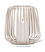 Abbott Collection Large Cage Lantern with LED Candle - Sand