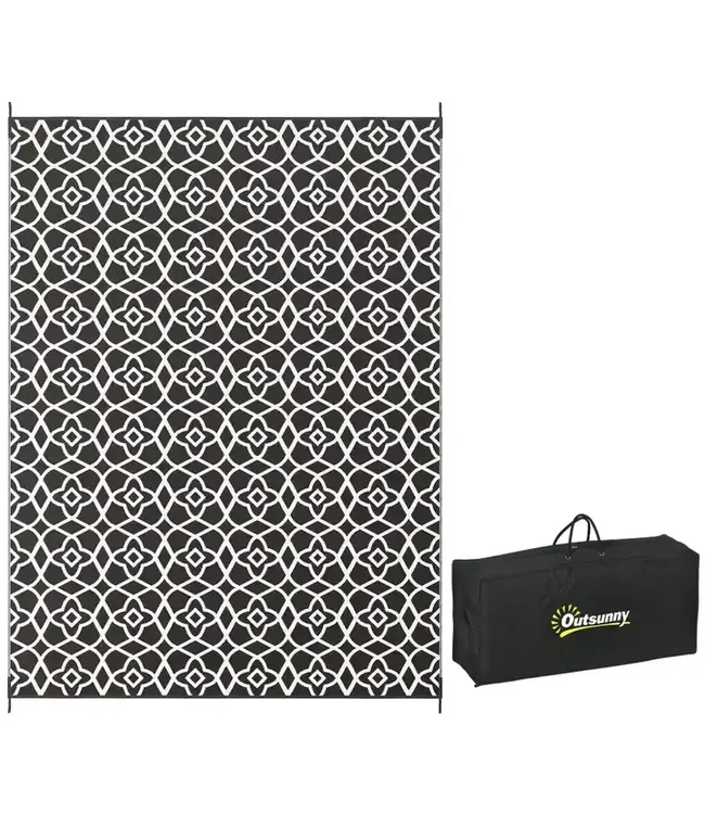 Outsunny Reversible Outdoor Rug, Waterproof 9' X 12' Mat