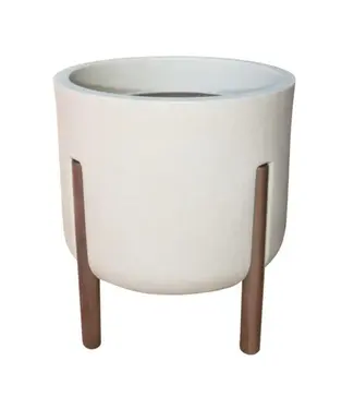 Japi Hygge Cylinder Planter Off White