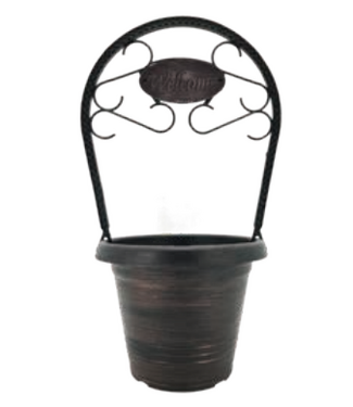 Livingstone 15" Welcome Round Planter w/ Arch