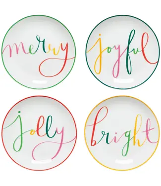 Danica Brands Merry Everything Christmas Appetizer Plates Set of 4