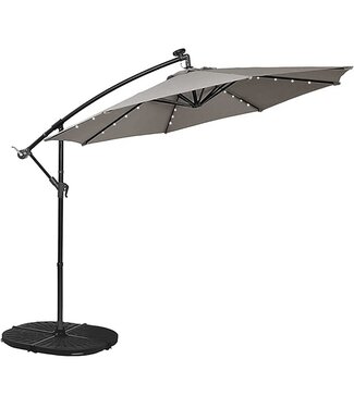 My Patio 10' LED Offset Umbrella - Slate *DISPLAY MODEL*