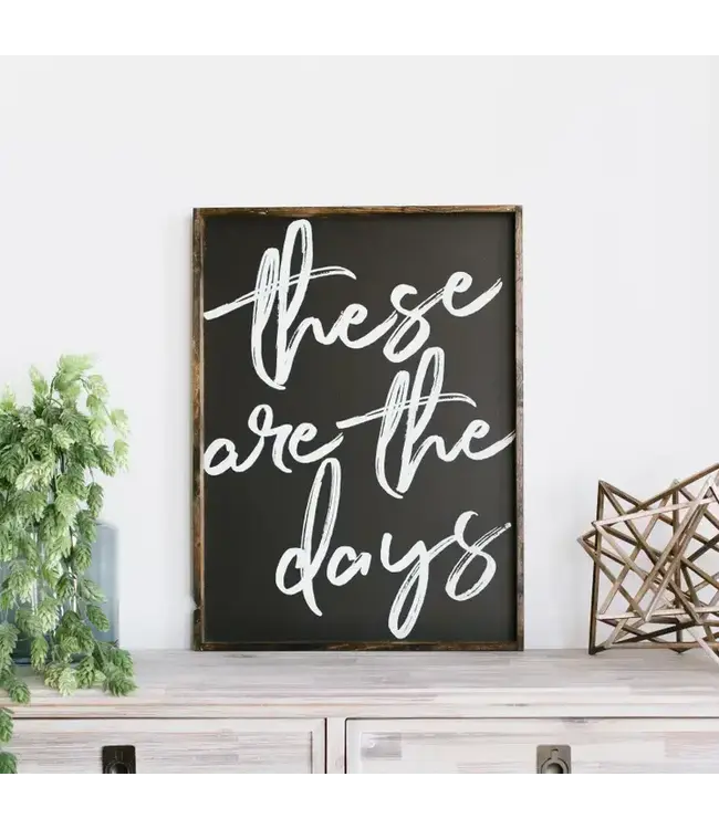 These Are the Days Framed Print Modern Farmhouse Wall Art Black
