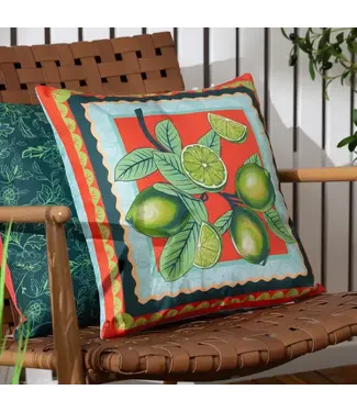 Riva Home Anemone Limes Printed Outdoor Cushion Multi