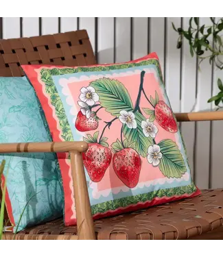 Riva Home Anemone Strawberries Printed Outdoor Cushion Multi
