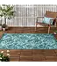 Anemone Woven Jacquard Outdoor Rug Teal/Mineral