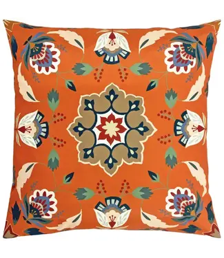 Riva Home Folk Flora Outdoor Cushion Orange