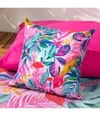 Riva Home Psychedelic Jungle Outdoor Cushion Hot Pink