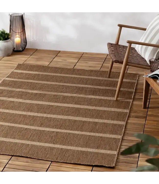 Tala Stripe Jute Effect Indoor/Outdoor Rug Natural