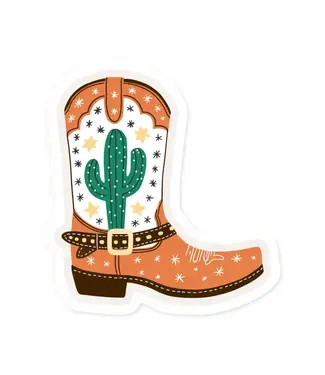 The Retail Supply Cowboy Boot Vinyl Sticker