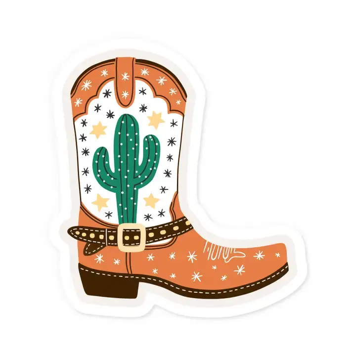 Cowboy Boot Vinyl Sticker - Livingstone Outdoor