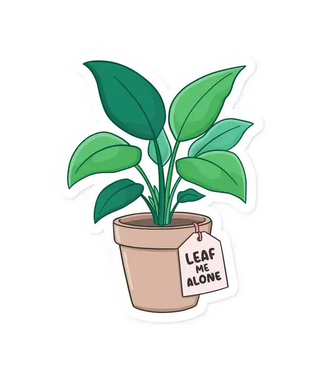 Leaf Me Alone Vinyl Sticker