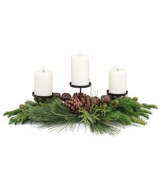 Abbott Collection Bough & Bell Triple Pillar Holder