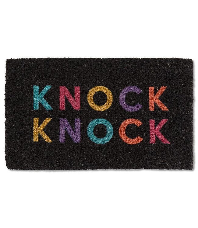 Colourful KNOCK KNOCK Doormat