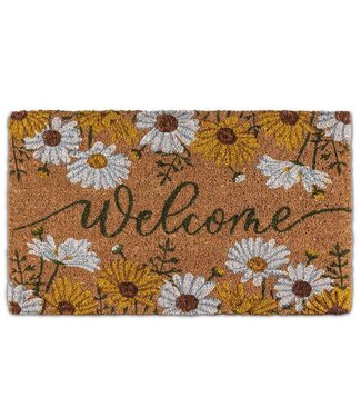 Abbott Collection Welcome with Daisies Doormat