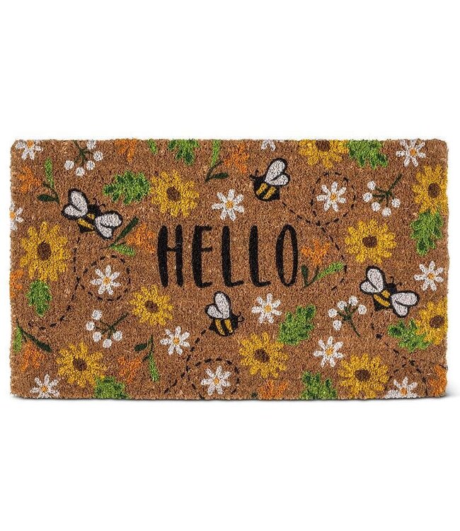 Daisies & Bees Hello Doormat