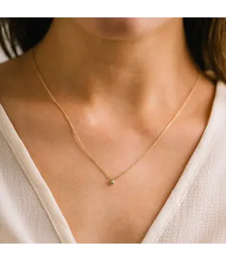 Lover's Tempo Solitaire Necklace - Gold