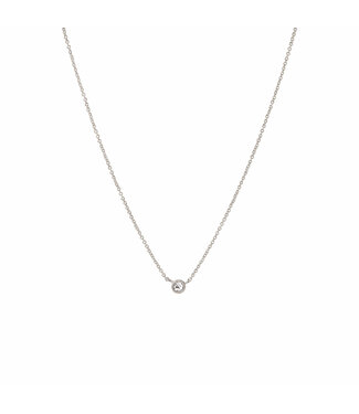 Lover's Tempo Solitaire Necklace - Silver