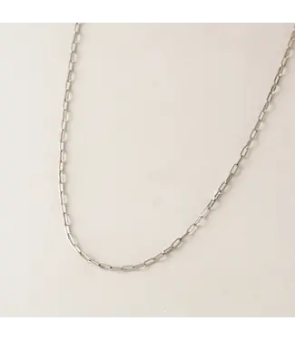 Lover's Tempo Paperclip Necklace - Silver