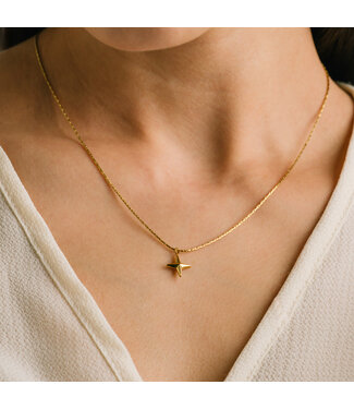 Lover's Tempo Starboard Charm Necklace - Gold