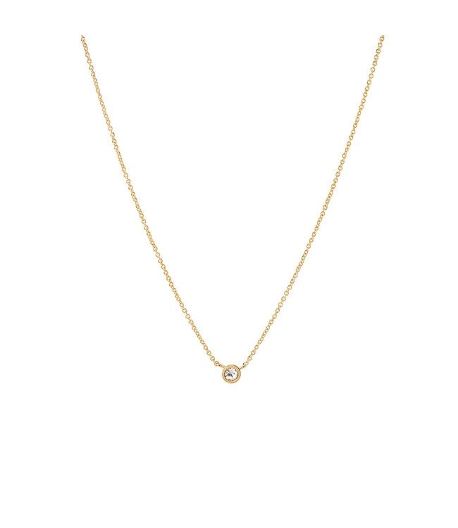 Solitaire Necklace - Gold