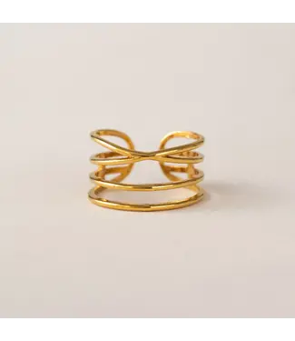 Lover's Tempo Orbit Ring - Gold