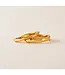 Coral Ring Set - Gold - size 7