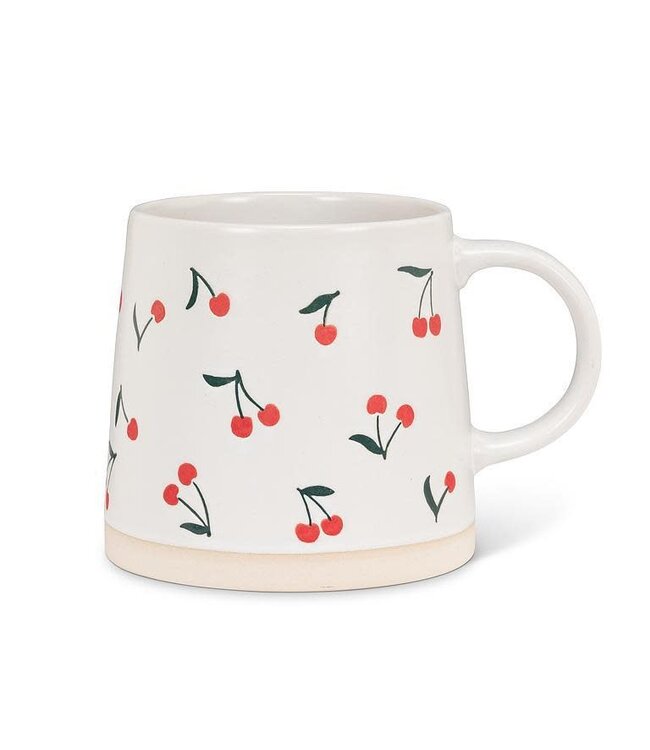 Wide Base Mug with Cherries