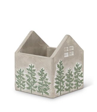 Abbott Collection Low House Planter with Trees