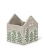Low House Planter with Trees