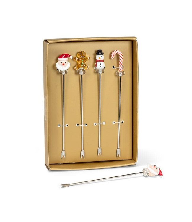 Holiday Icon Cocktail Picks. Set of 4