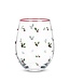 Holly with Jewel Berries Stemless Wine Glass