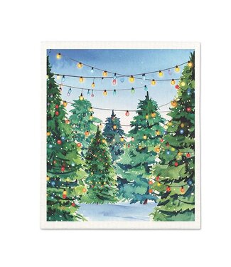 Abbott Collection Christmas Tree Lot Dishcloth