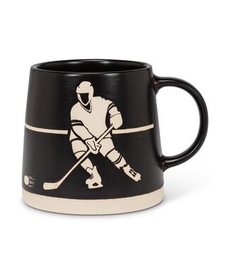 Abbott Collection Wide Base Mug with Hockey Players